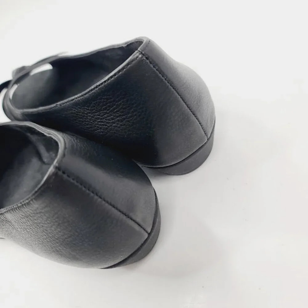Aerosoles Women's Black Open Front Bow Slip-On Ballet Flat‎ Size US 9.5